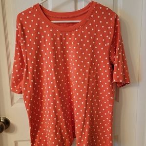 Denim & Co Polka Dot Shirt